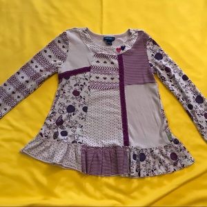 Size 7 Pink naartjie Top Tunic Long Sleeve 495
